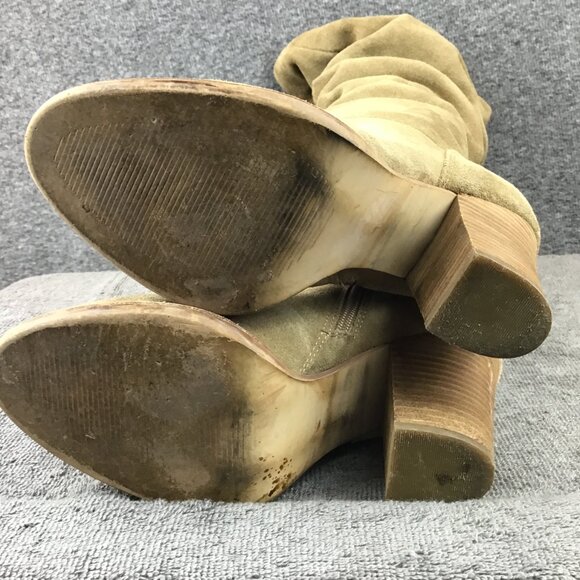 Steve Madden Nevada Suede Leather Slough Boots in Sand Sz 7B - Picture 10 of 12